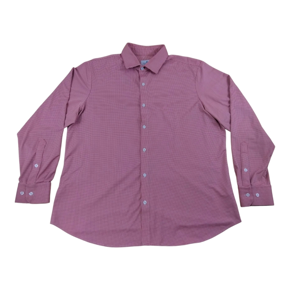 Mizzen Main Shirt Mens XL Gingham Check Spinnaker Collection Long Sleeve Red
